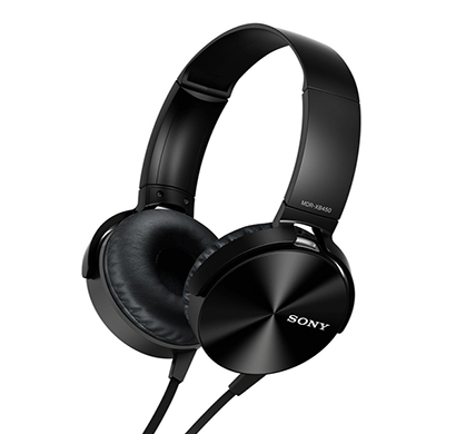 sony mdr-xb450 lqen on-ear extra bass headphones (black)